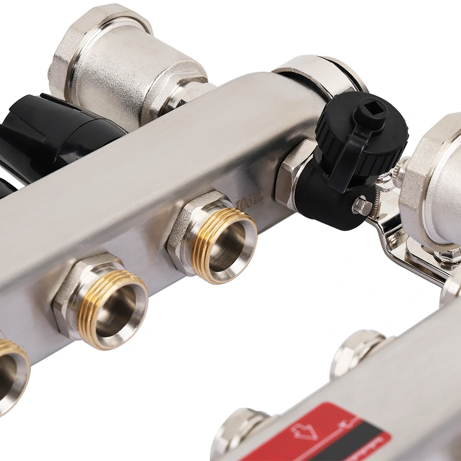 купить Коллекторная группа БЕЗ расходомеров "КВАДРАТ", из нержавеющей стали, 1", 7 хода, KBS5007 по оптовой цене NIKHI 