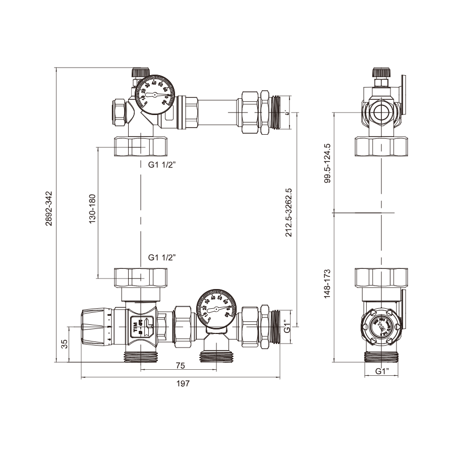 купить Насосно-смесительный узел для систем отопления (JH-1035) по оптовой цене NIKHI 