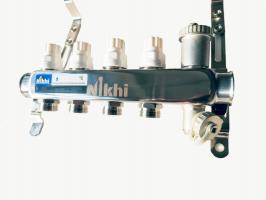 Коллектор стальной для систем отопления на 4 контура HSD2004