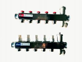 Коллектор стальной для систем отопления на 5 контуров HSD2005