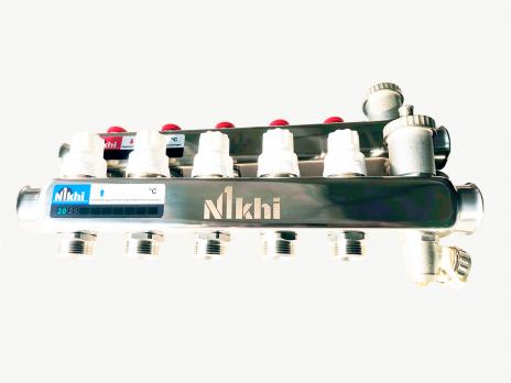 купить Коллектор стальной для систем отопления на 5 контуров HSD2005 по оптовой цене NIKHI 