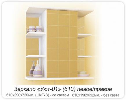 купить Зеркало-шкаф МДВ Уют 04 левое/правое по оптовой цене NIKHI 