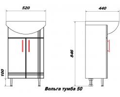 купить Тумба Вольга 50 по оптовой цене NIKHI