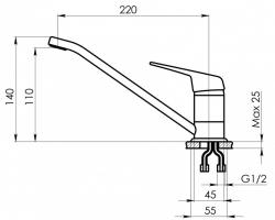 КУХОННЫЙ СМЕСИТЕЛЬ STANDART ST-21