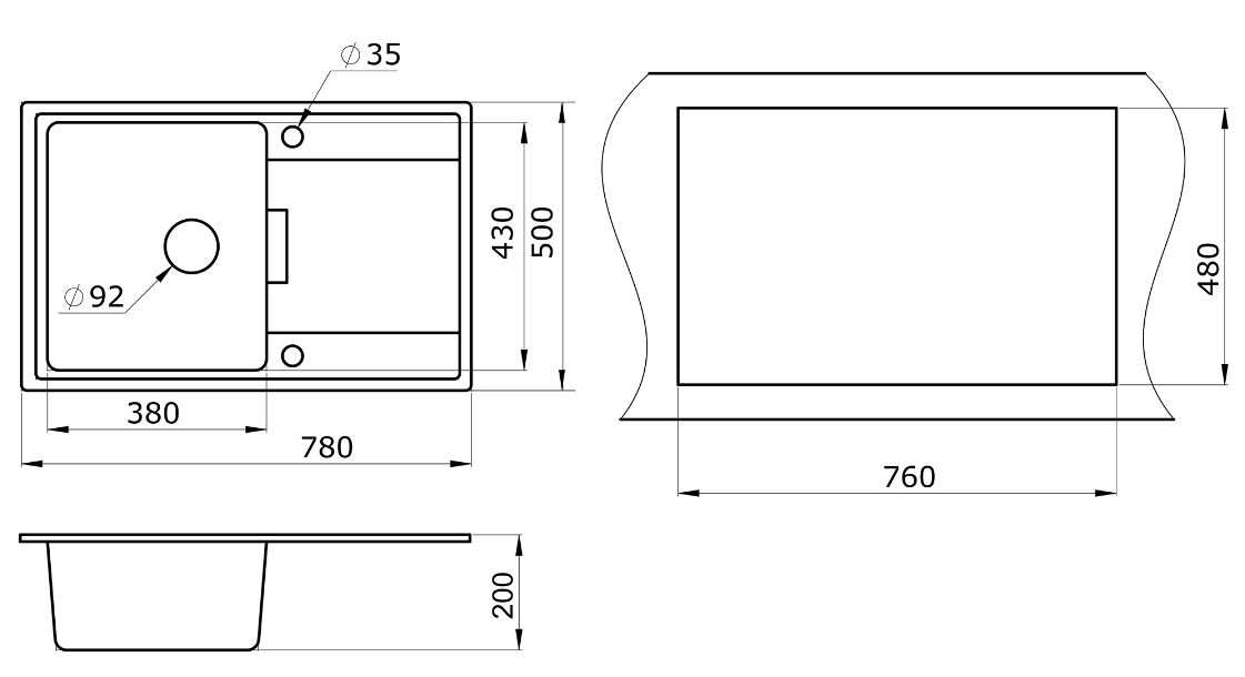 купить КУХОННАЯ МОЙКА GRANULA 7804 по оптовой цене NIKHI 