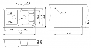 КУХОННАЯ МОЙКА GRANULA 7803