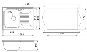 КУХОННАЯ МОЙКА GRANULA 7002