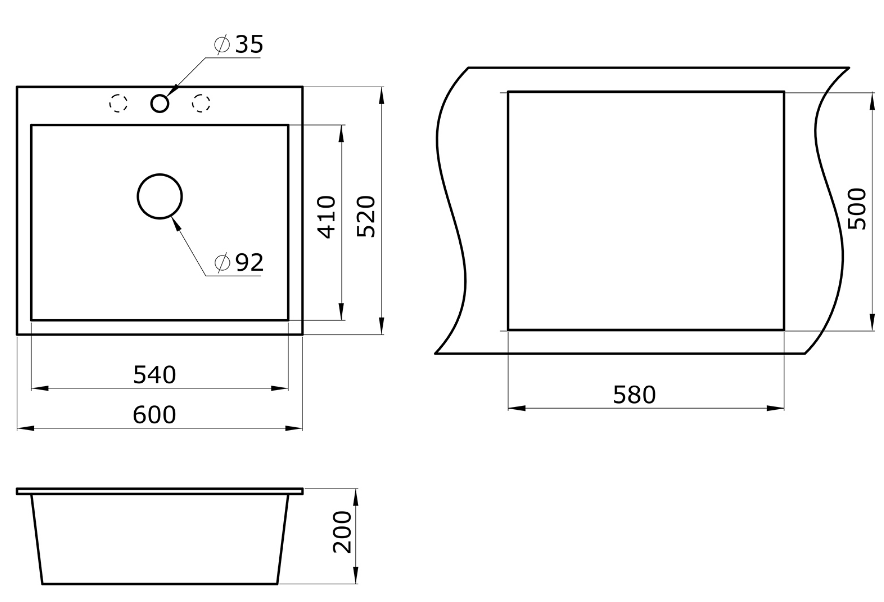 купить КУХОННАЯ МОЙКА GRANULA 6001 по оптовой цене NIKHI 