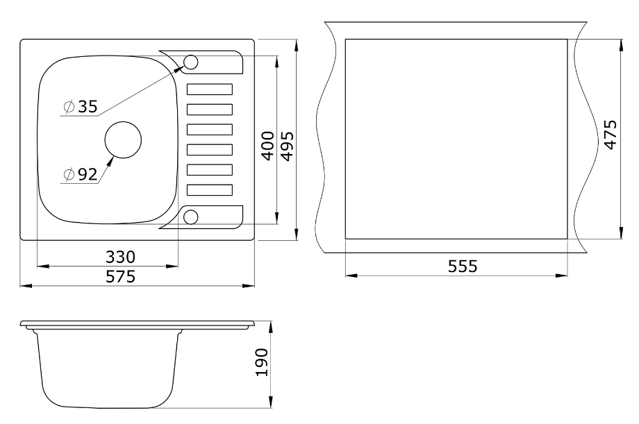 купить КУХОННАЯ МОЙКА GRANULA 5801 по оптовой цене NIKHI 