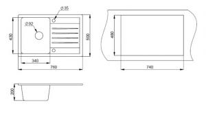 КУХОННАЯ МОЙКА STANDART 7602