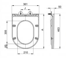 Сиденье ДП с доводчиком для унитаза T1060 (подходит K43,705,T1016,T1083,T1013,SM9004,SM9009,SM9610) | EVA GOLD