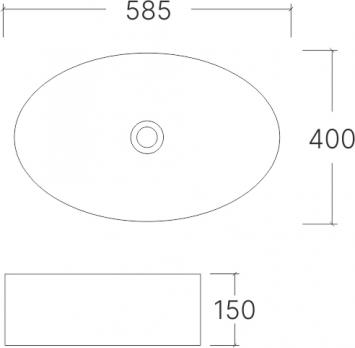 купить Умывальник накладной A252 овальный (585*400*150 мм) | EVA GOLD по оптовой цене NIKHI 