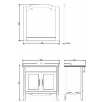 COMFORTY. Тумба-умывальник "Версаль-90" слоновая кость с раковиной COMFORTY JS90