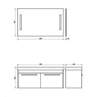 COMFORTY. Зеркало "Жасмин-120" светодиодная лента, сенсор 1200*650 00004140518CF