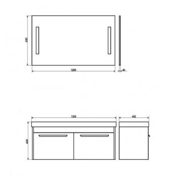 купить COMFORTY. Зеркало "Жасмин-120" светодиодная лента, сенсор 1200*650 00004140518CF по оптовой цене NIKHI 