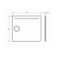 COMFORTY. Зеркало "Лондон-90" светодиодная лента, сенсор 900*800 00004140523CF