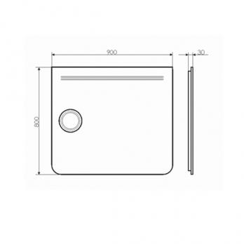купить COMFORTY. Зеркало "Лондон-90" светодиодная лента, сенсор 900*800 00004140523CF по оптовой цене NIKHI 