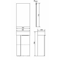 COMFORTY. Тумба-умывальник "Асти-40" дуб темно-коричневый с раковиной CREA 40, P-UM-CRE40/1