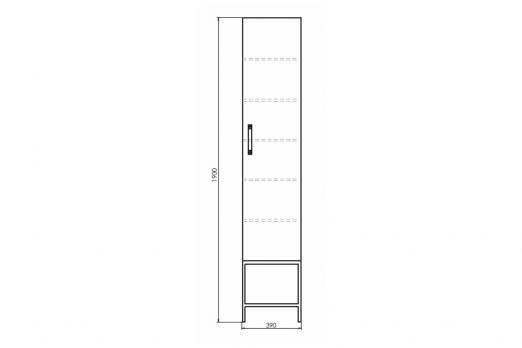 купить COMFORTY. Шкаф-колонна "Бредфорд-40" дуб темный по оптовой цене NIKHI 