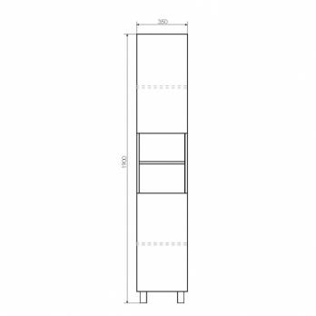 купить COMFORTY. Шкаф-колонна "Верона-35-Н" дуб белый по оптовой цене NIKHI 