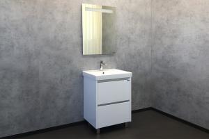 COMFORTY. Тумба-умывальник "Дублин-60" белый глянец с раковиной COMFORTY 8056