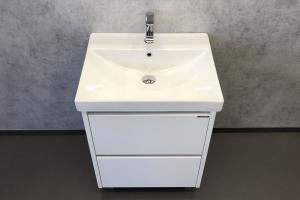 COMFORTY. Тумба-умывальник "Дублин-60" белый глянец с раковиной COMFORTY 8056