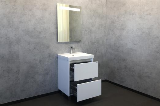 купить COMFORTY. Тумба-умывальник "Дублин-60" белый глянец с раковиной COMFORTY 8056 по оптовой цене NIKHI 