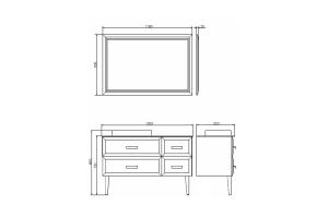 COMFORTY. Зеркало "Империя-120" белый глянец