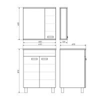 COMFORTY. Зеркало-шкаф "Модена М-60" белый матовый