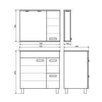 COMFORTY. Зеркало-шкаф "Модена М-75" белый матовый