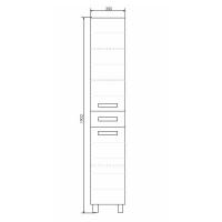 COMFORTY. Шкаф-колонна "Модена М-35" белая матовая