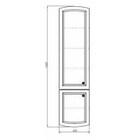 COMFORTY. Шкаф-колонна "Палини-42" белый глянец