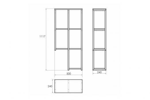 купить COMFORTY. Стеллаж подвесной "Порто-50" дуб тёмно-коричневый по оптовой цене NIKHI 