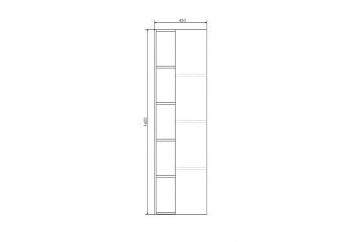 купить COMFORTY. Шкаф-колонна "Прага-45" дуб белый по оптовой цене NIKHI 