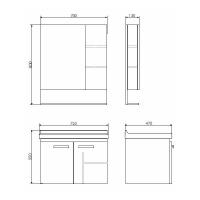 COMFORTY. Зеркало-шкаф "Рига-70" дуб сонома