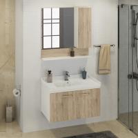 COMFORTY. Тумба-умывальник "Рига-80" дуб сонома с раковиной COMFORTY 9335-80