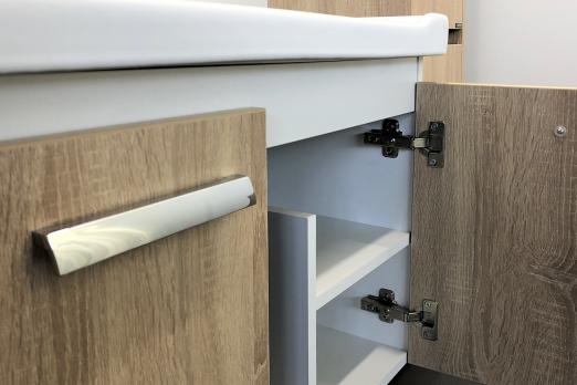 купить COMFORTY. Тумба-умывальник "Рига-80" дуб сонома с раковиной COMFORTY 9335-80 по оптовой цене NIKHI 