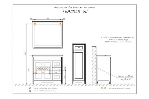 купить COMFORTY. Зеркало "Тбилиси-90" белый глянец по оптовой цене NIKHI 