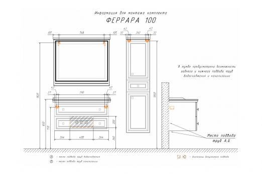 купить COMFORTY. Зеркало "Феррара-100" белый глянец по оптовой цене NIKHI 