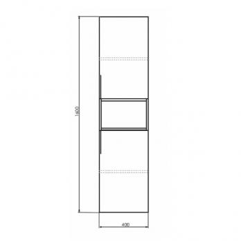 купить COMFORTY. Шкаф-колонна  "Франкфурт-40" дуб шоколадно-коричневый по оптовой цене NIKHI 