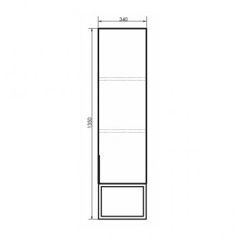 купить COMFORTY. Шкаф-колонна "Равенна Лофт-35" дуб темно-коричневый по оптовой цене NIKHI 