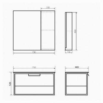 купить Тумба-умывальник Comforty Бонн-75 дуб темный с раковиной Comforty 75E по оптовой цене NIKHI 