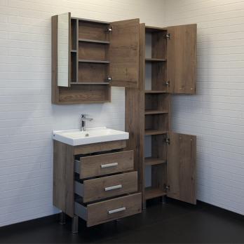 купить Тумба-умывальник Comforty Никосия 60Н дуб темный с раковиной Fest 60 F01 по оптовой цене NIKHI 