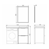 Зеркало Comforty Лозанна-55 серый матовый