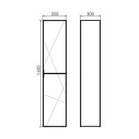 Шкаф-колонна Comforty Мерано-35 белый матовый