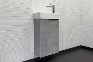 Тумба-умывальник Comforty Асти-40 бетон светлый с раковиной Comforty 9140
