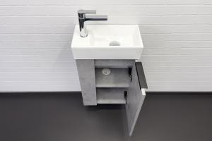 Тумба-умывальник Comforty Асти-40 бетон светлый с раковиной Comforty 9140