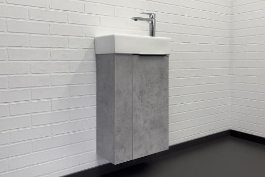 купить Тумба-умывальник Comforty Асти-40 бетон светлый с раковиной Comforty 9140 по оптовой цене NIKHI 
