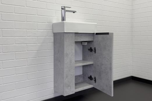 купить Тумба-умывальник Comforty Асти-40 бетон светлый с раковиной Comforty 9140 по оптовой цене NIKHI 