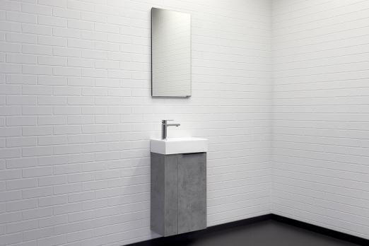 купить Тумба-умывальник Comforty Асти-40 бетон светлый с раковиной Comforty 9140 по оптовой цене NIKHI 